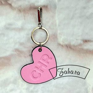Llavero CORAZÓN GRANDE ROSA – Cacharel